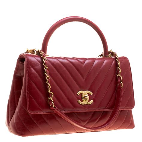 red chanel bag small.